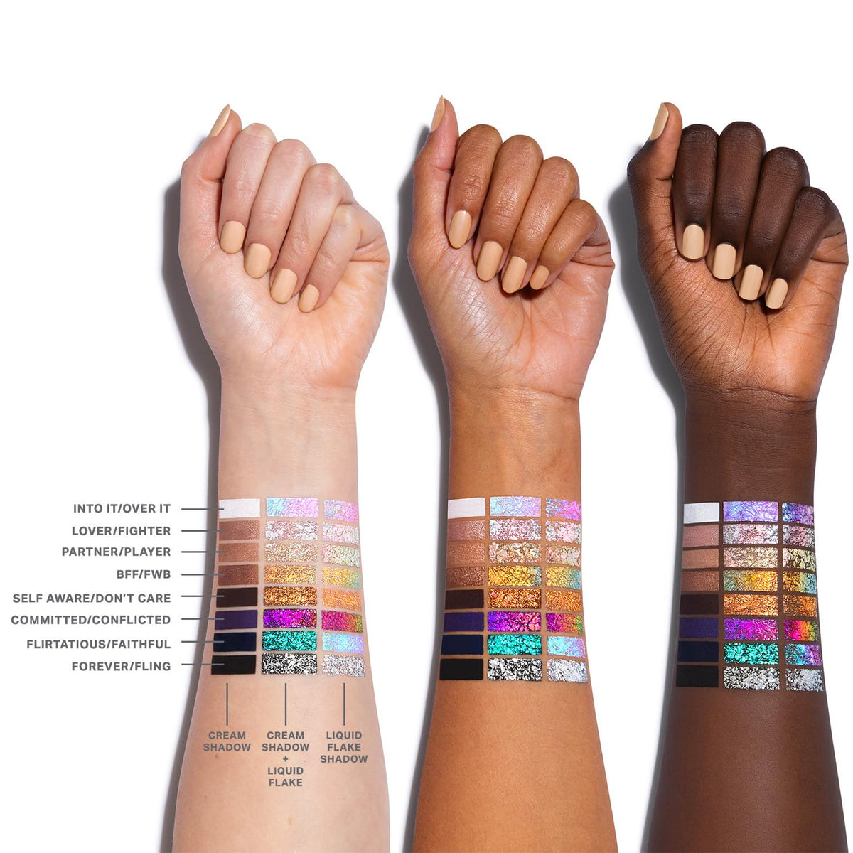 Morphe Mixed Signals Dual-Ended Eyeshadow Stick - Cream Eyeshadow Pigment & Chrome Liquid Flakes for Bold, Layered Eye Makeup Looks - Committed/Conflicted (0.028 oz)