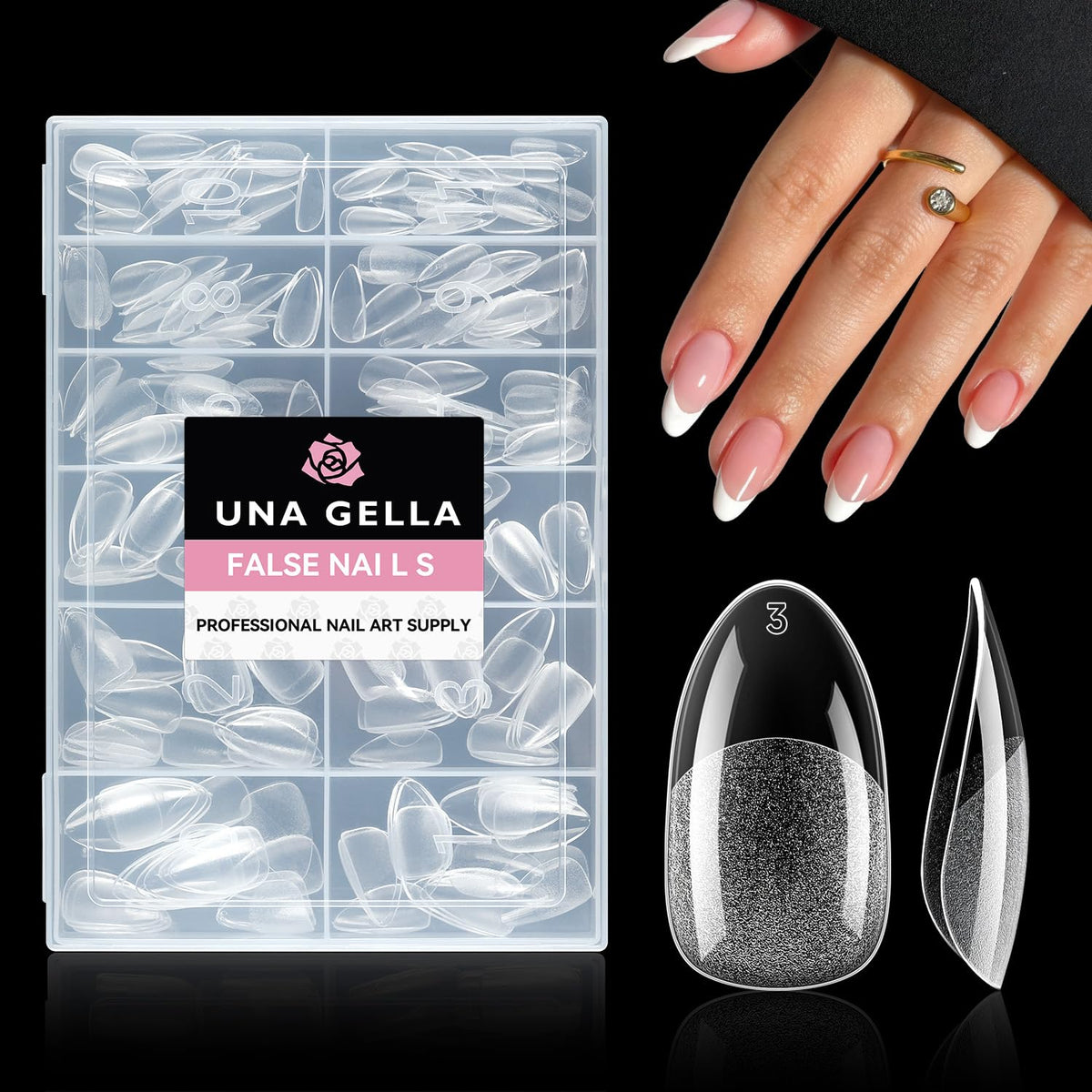 UNA GELLA Solid Nail Glue Super Strong for Press On Nails & Nail Tips 15g