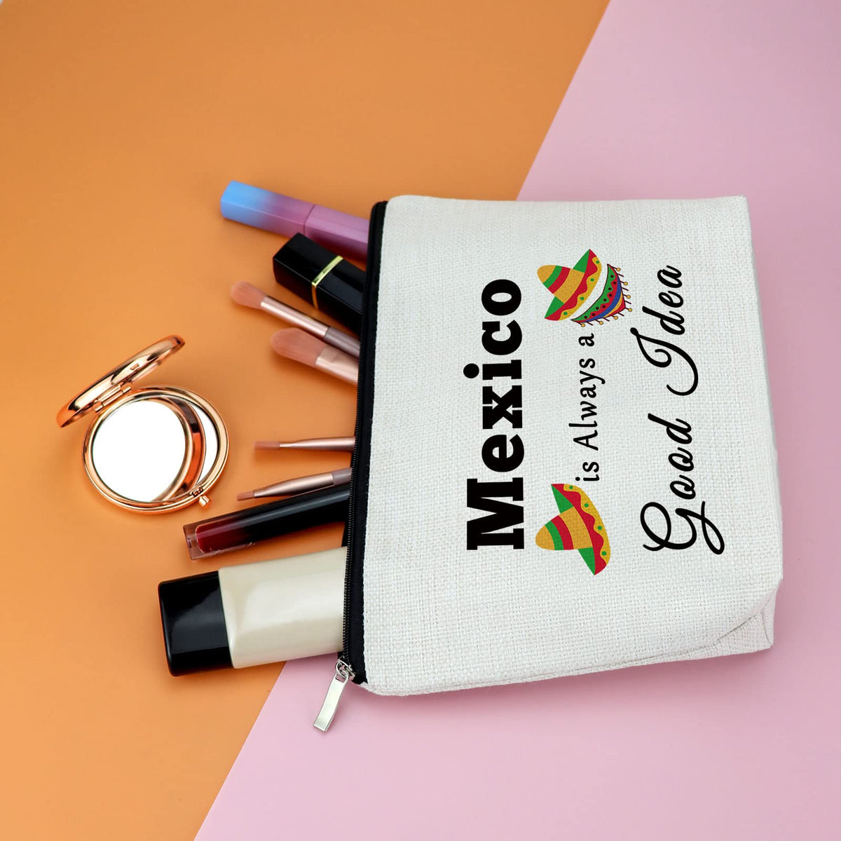 Friendship Gift Makeup Bag Gift for Women Best Friends Gift Cosmetic Bag Novelty Gift Female Birthday Christmas New Year Gifts for Friends Graphic Sarcastic Gift for Coworkers Employer Sister
