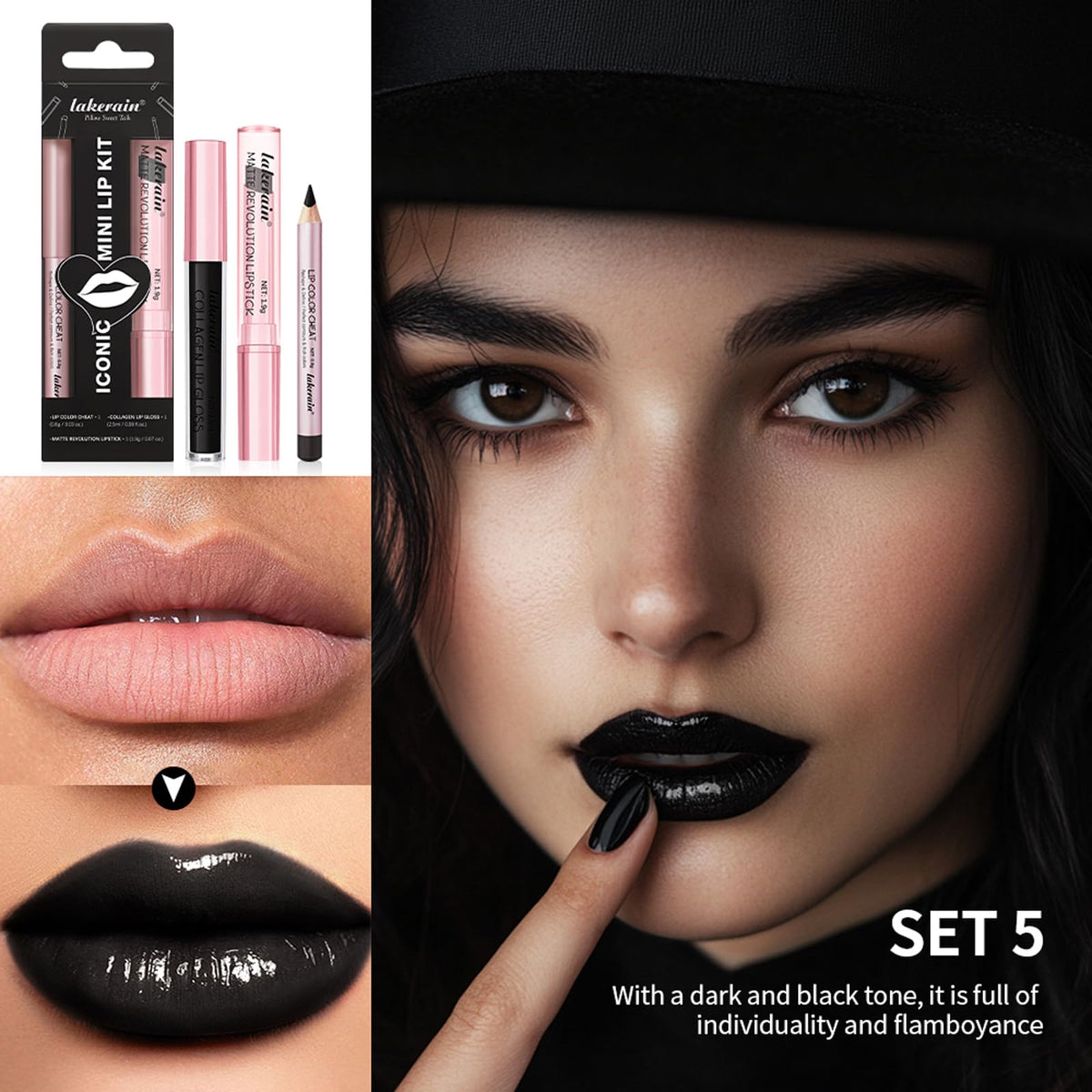 12Pcs Matte Liquid Lipstick and Lip Liner Set, Lip Makeup Combo (Set A)