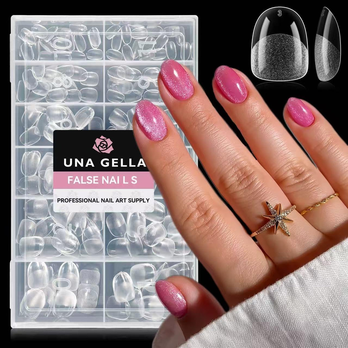 UNA GELLA Solid Nail Glue Super Strong for Press On Nails & Nail Tips 15g