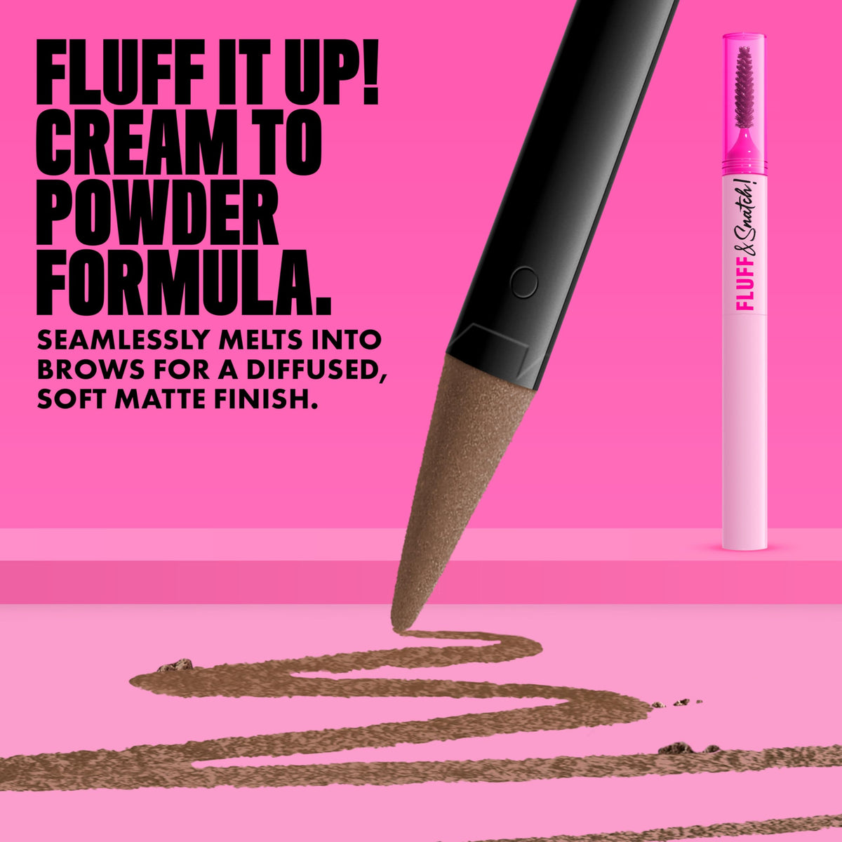 NYX PROFESSIONAL MAKEUP Fluff & Snatch Brow Powder Pen, Cream To Powder Eyebrow Pen For Soft, Defined Brows, Smudge and Transfer-Resistant Formula - Espresso