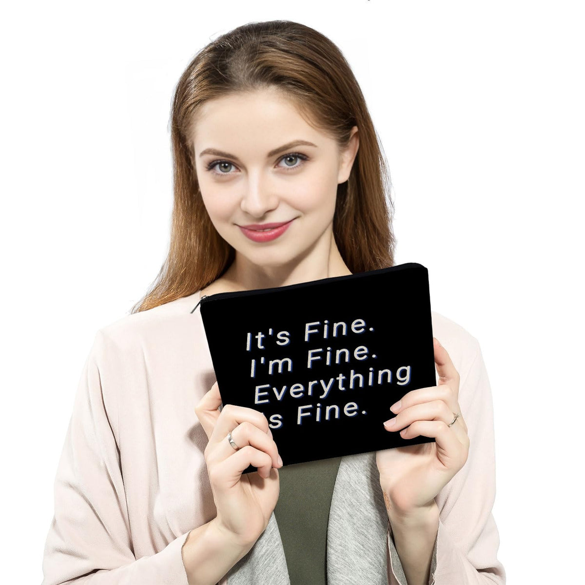 Funny Quote Print Small Cosmetic Bag -1