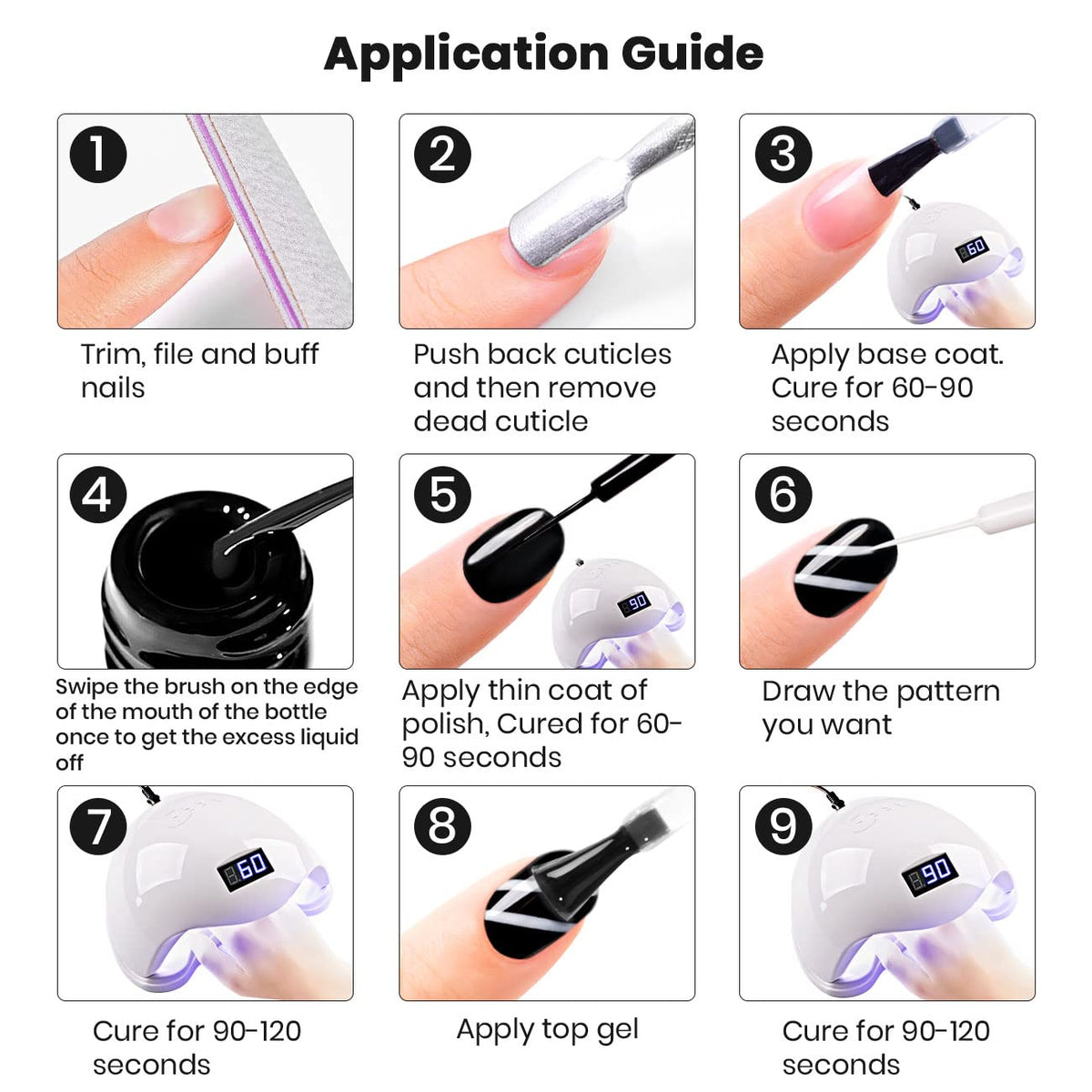 RARJSM Metallic Gel Liner Nail Art Silver Bronze Gold 2pcs Set Mirror Chrome 3D Effect Gel Nail Polish 8ml Build in Thin Brush Metal Painted Drawing Stripper Gelpolish Curing Requires for Home Salon