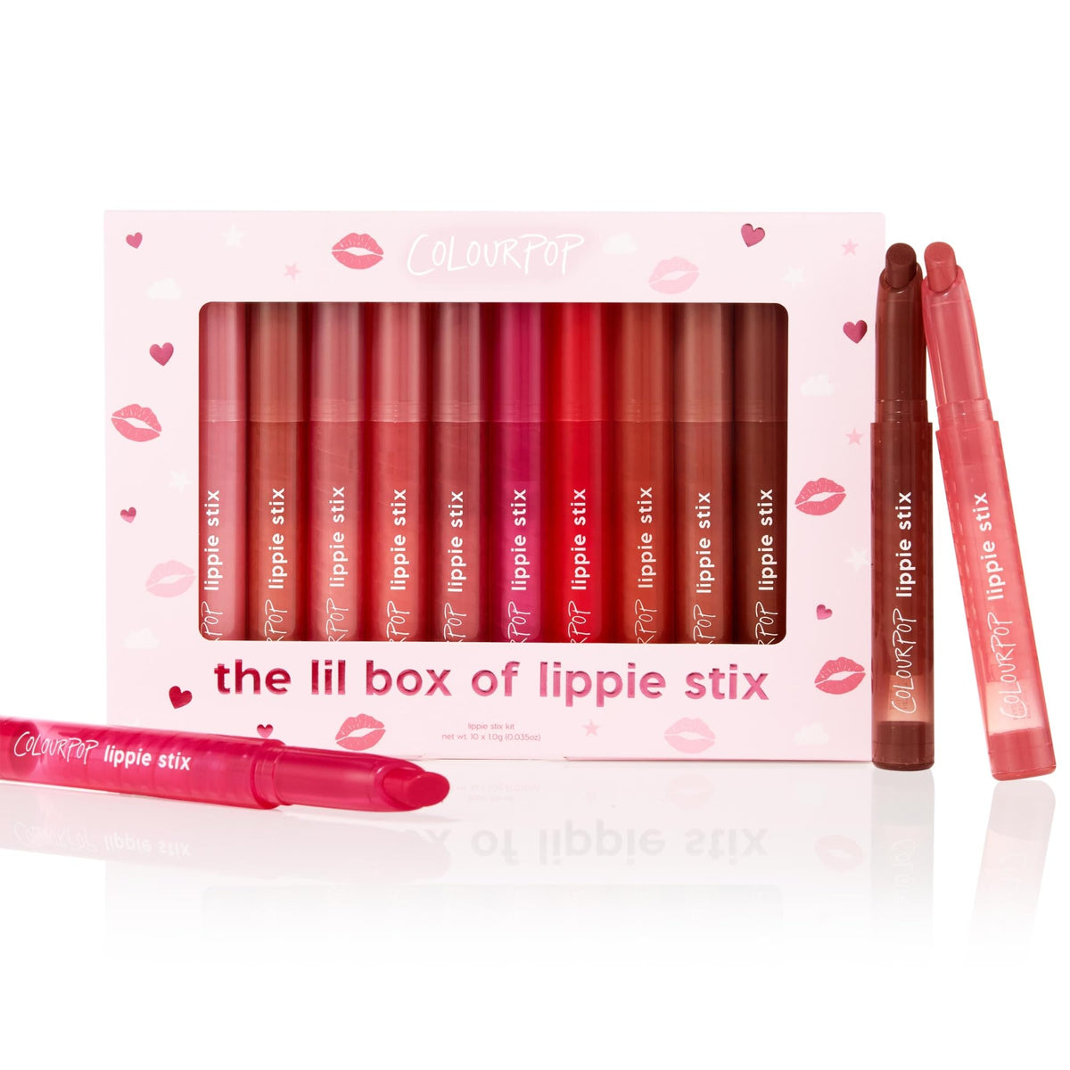 ColourPop Lippie Stix Vault - Includes 10 Nude Lipstick Shades in Matte, Matte X, Crème and Blur Finishes - Infused with a Nourishing, Non-Drying Formula - In The Nude (3.05 oz)