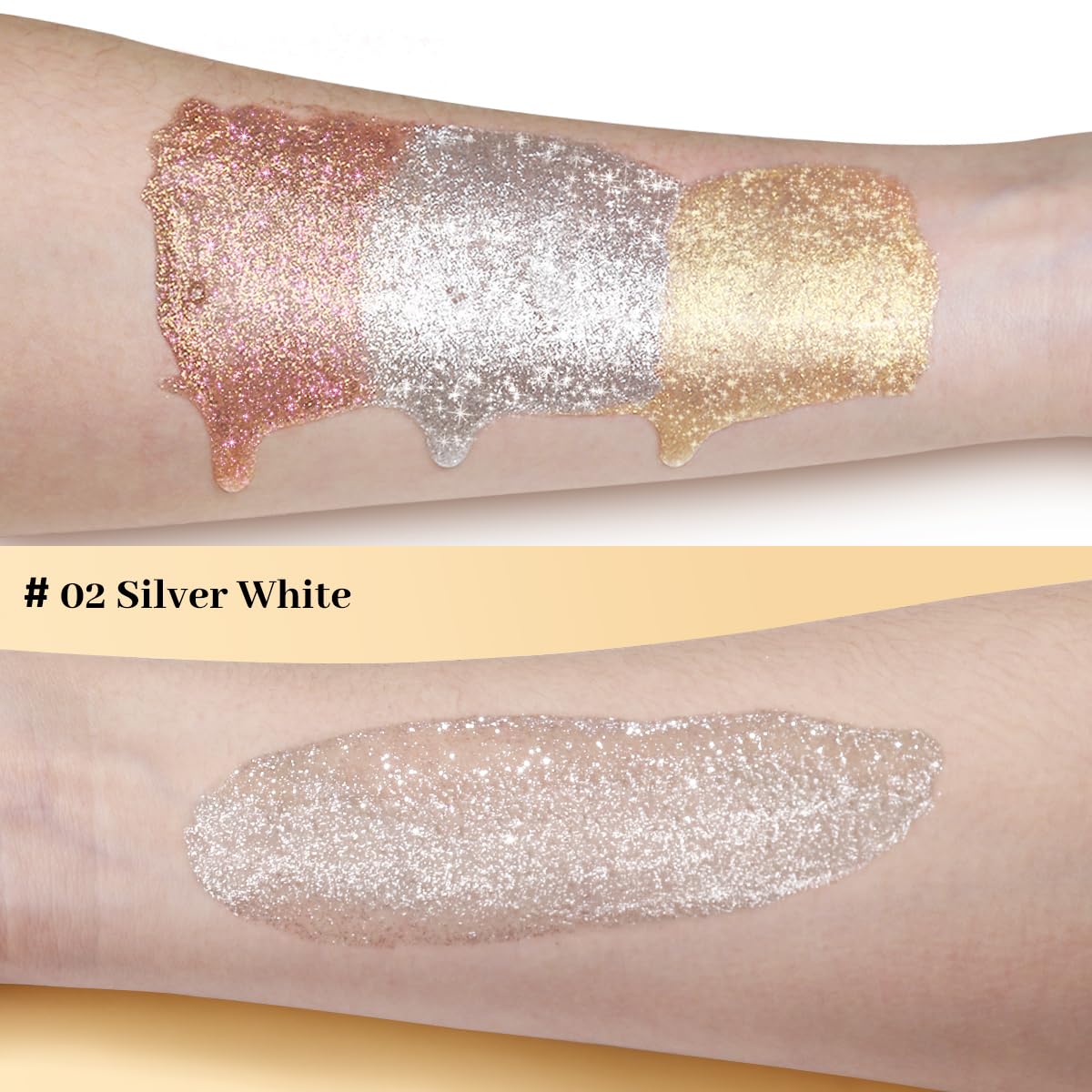 UCANBE Body Glitter Drops, Hydrating Shimmer for Face Glow