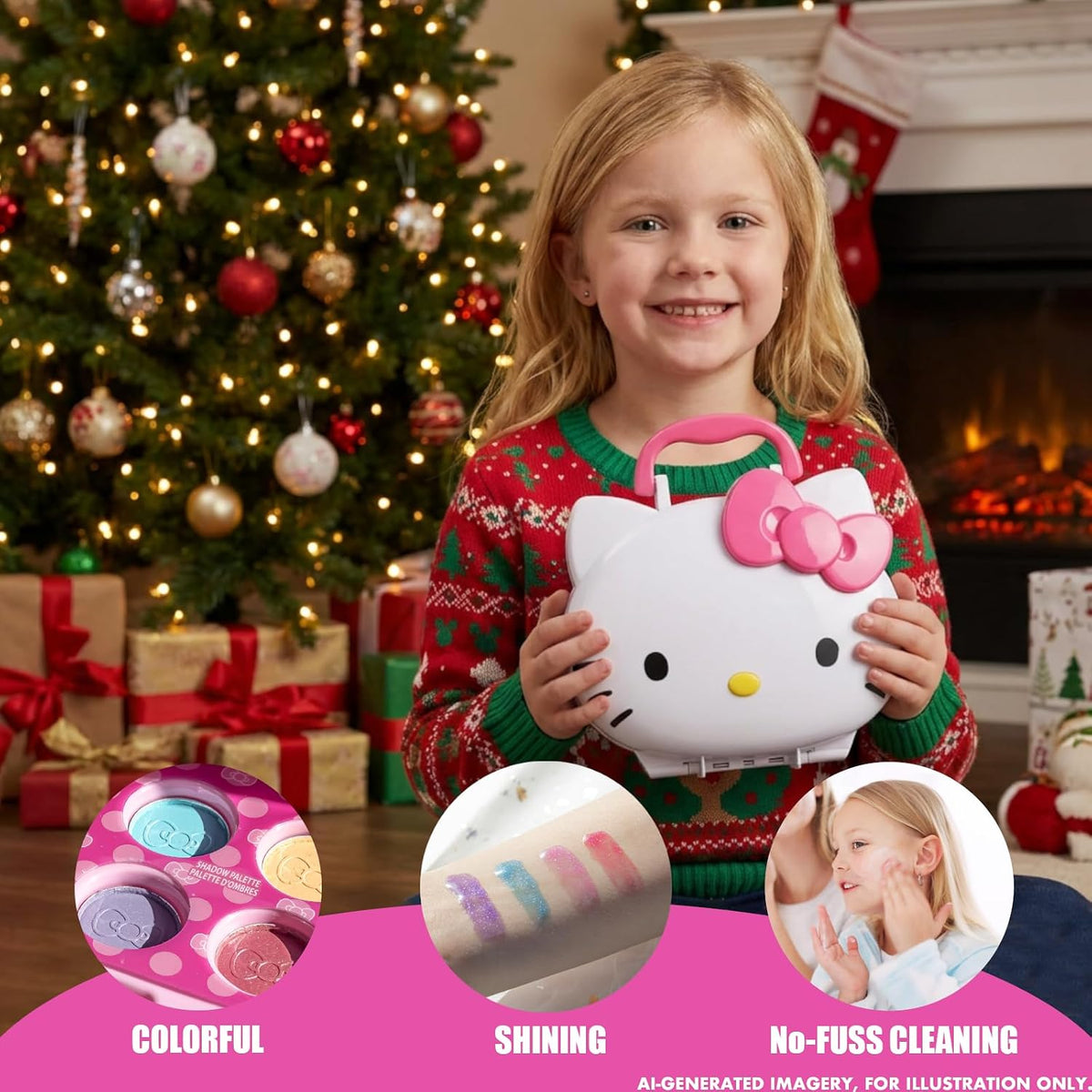 Hello Kitty Face Makeup Vanity Set with Light-Up Mirror