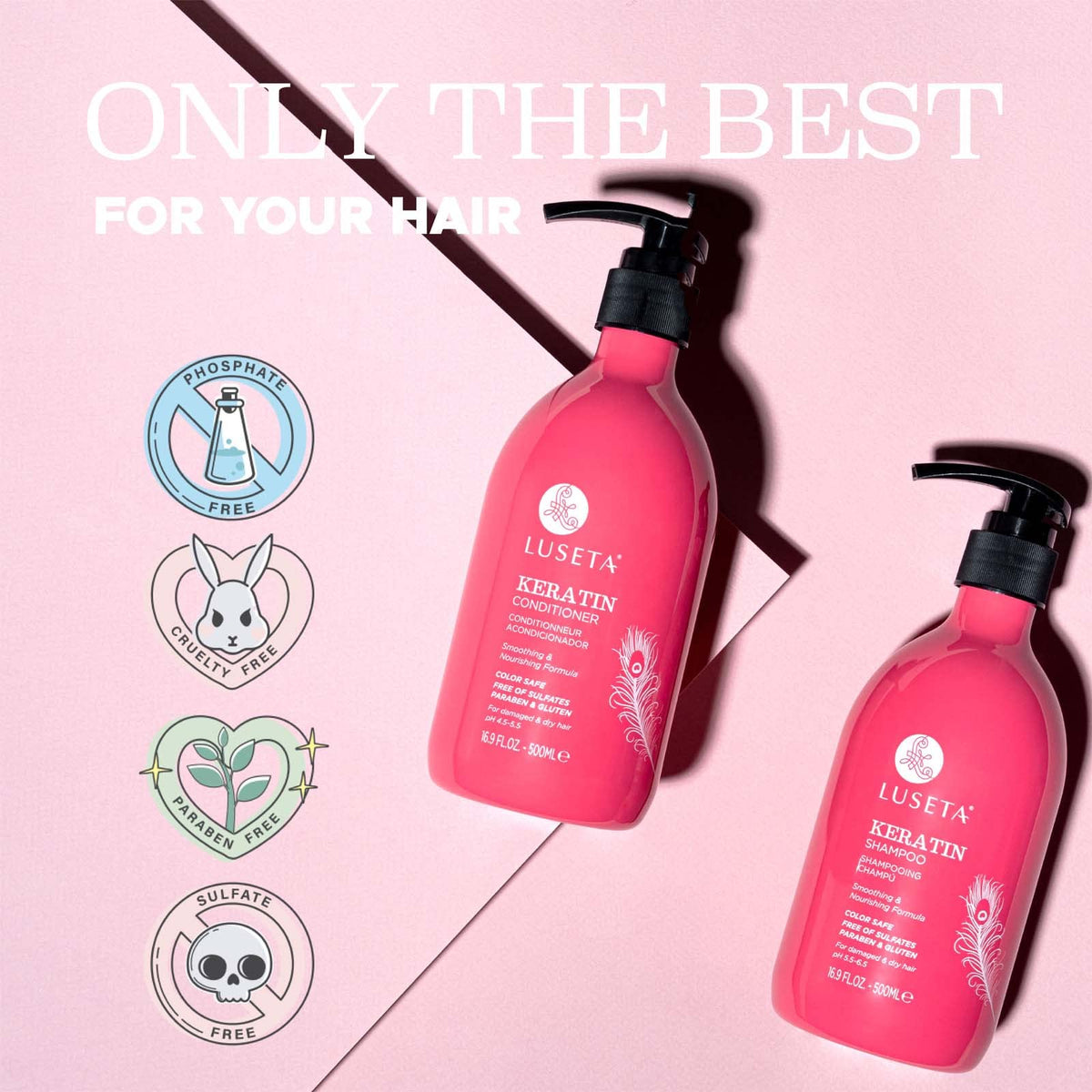Luseta Biotin Shampoo and Conditioner Set, Thickening for Thinning Hair