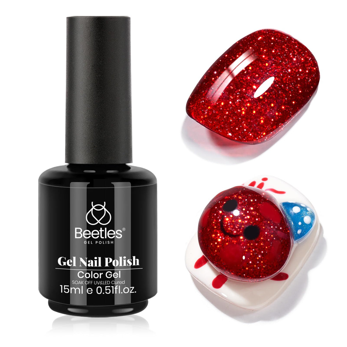 Beetles White Gel Nail Polish, 1pc 15ml White Gel Polish