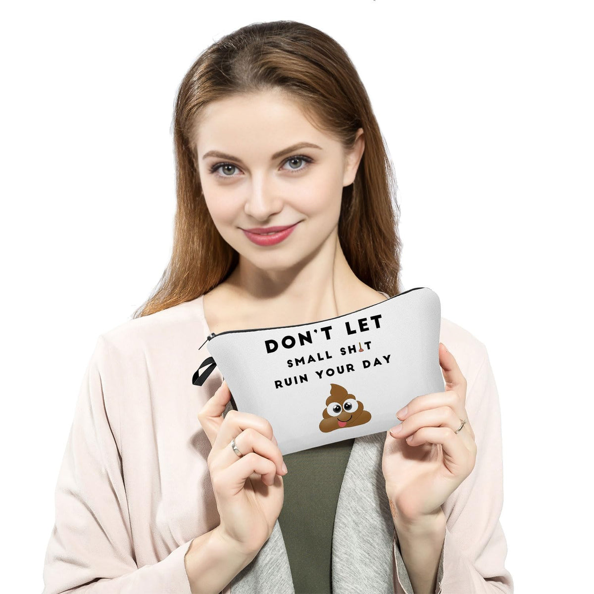 Funny Quote Print Small Cosmetic Bag -1