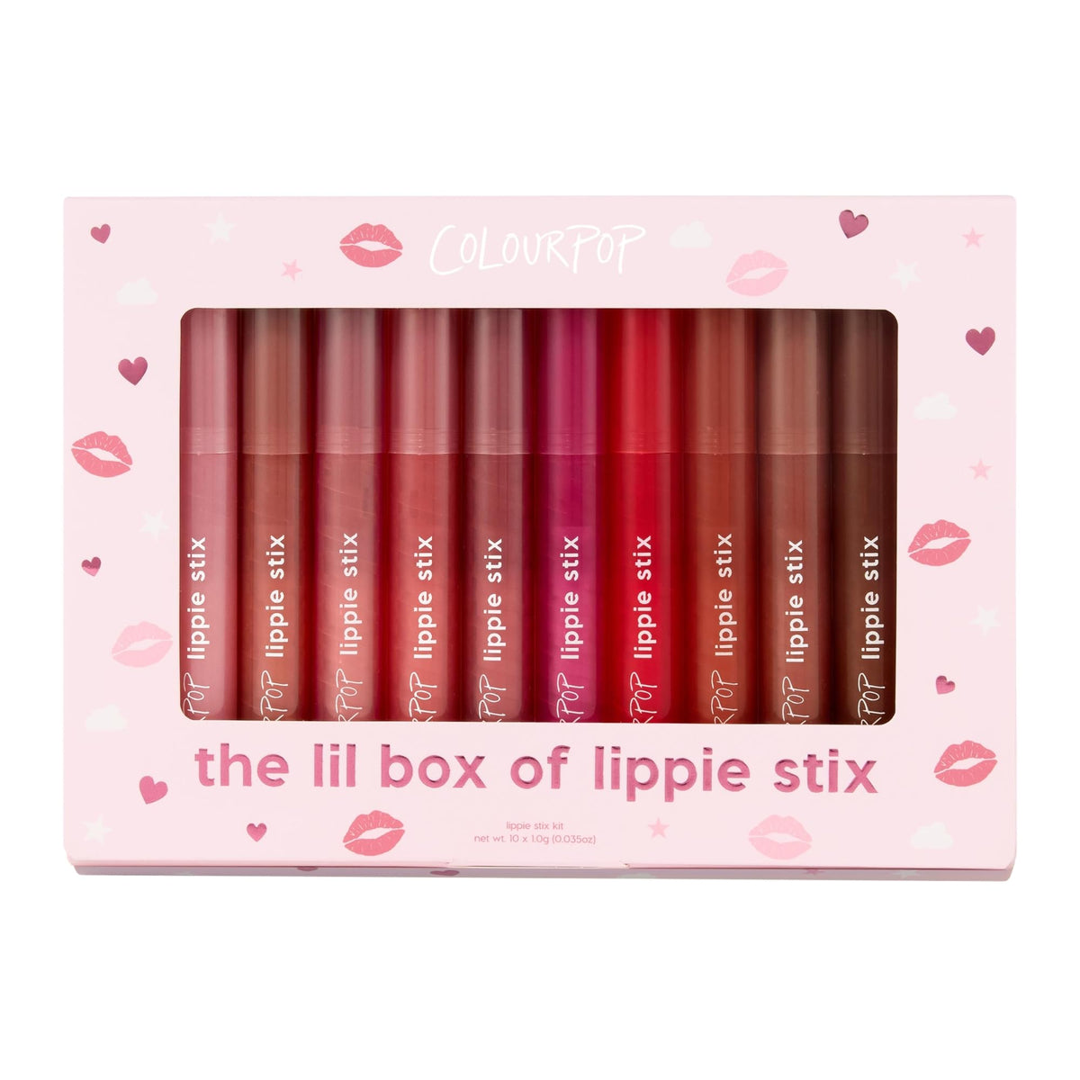 ColourPop Lippie Stix Vault - Includes 10 Nude Lipstick Shades in Matte, Matte X, Crème and Blur Finishes - Infused with a Nourishing, Non-Drying Formula - In The Nude (3.05 oz)