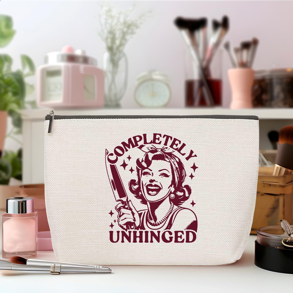 Funny Housewife Makeup Bag Gag Sarcastic Gifts Cosmetic Bags for Women