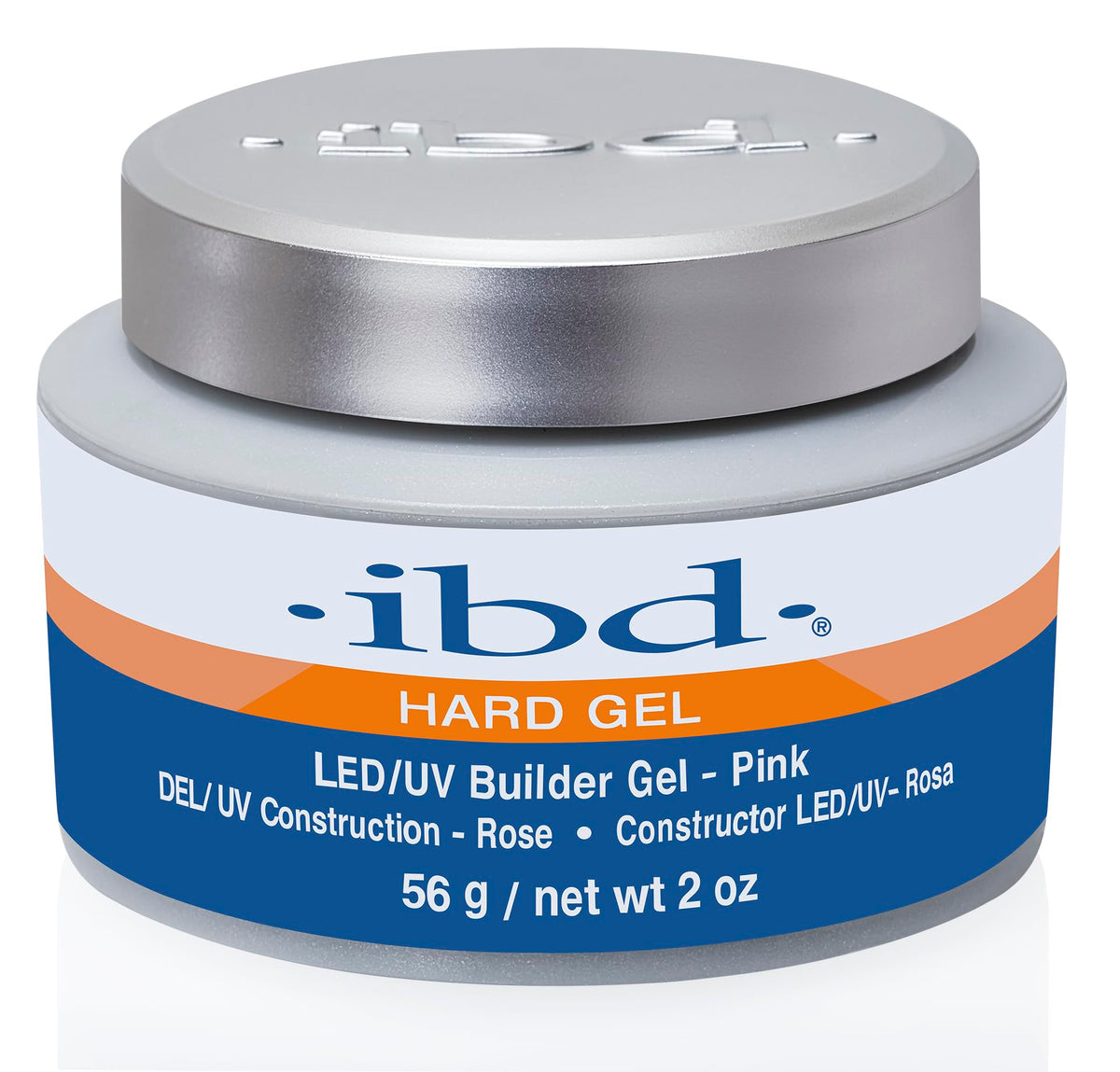 IBD Hard Gel LED/UV Builder Gel – Clear, Nail Extension & Overlay Gels, Strong Acrylic Finish, Professional Quality, 2 oz, 1 Pack