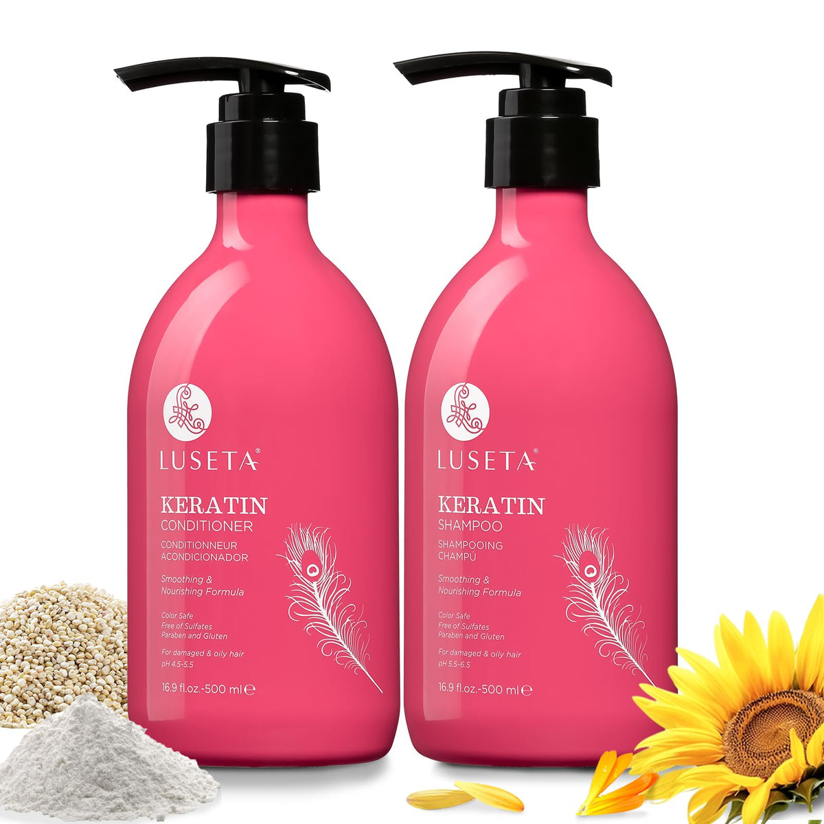 Luseta Biotin Shampoo and Conditioner Set, Thickening for Thinning Hair