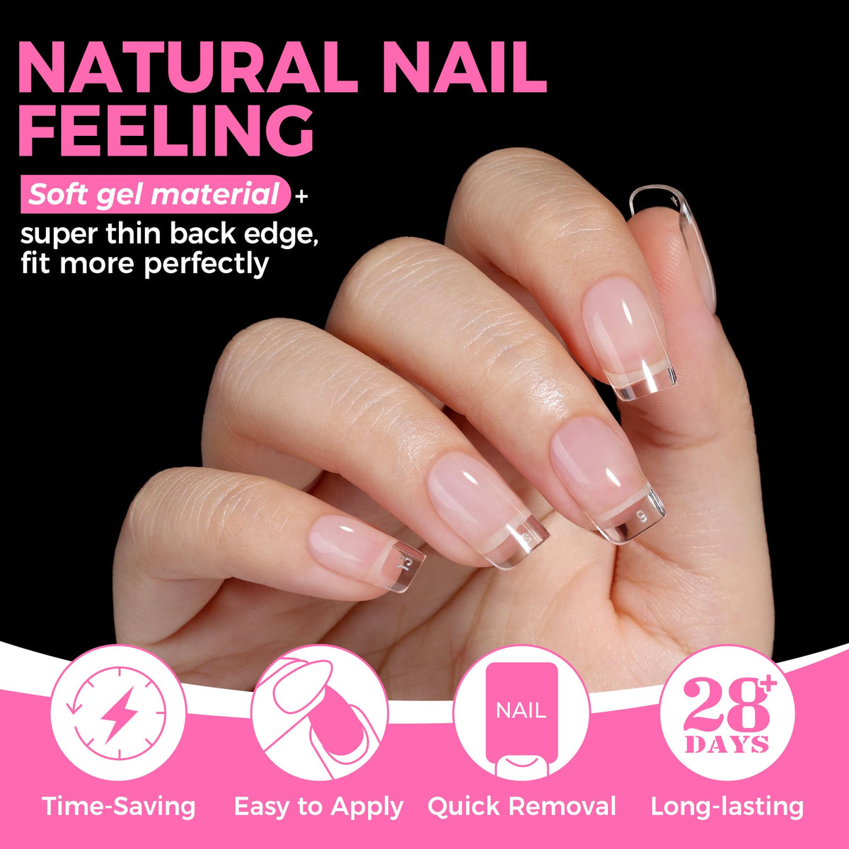 UNA GELLA Solid Nail Glue Super Strong for Press On Nails & Nail Tips 15g