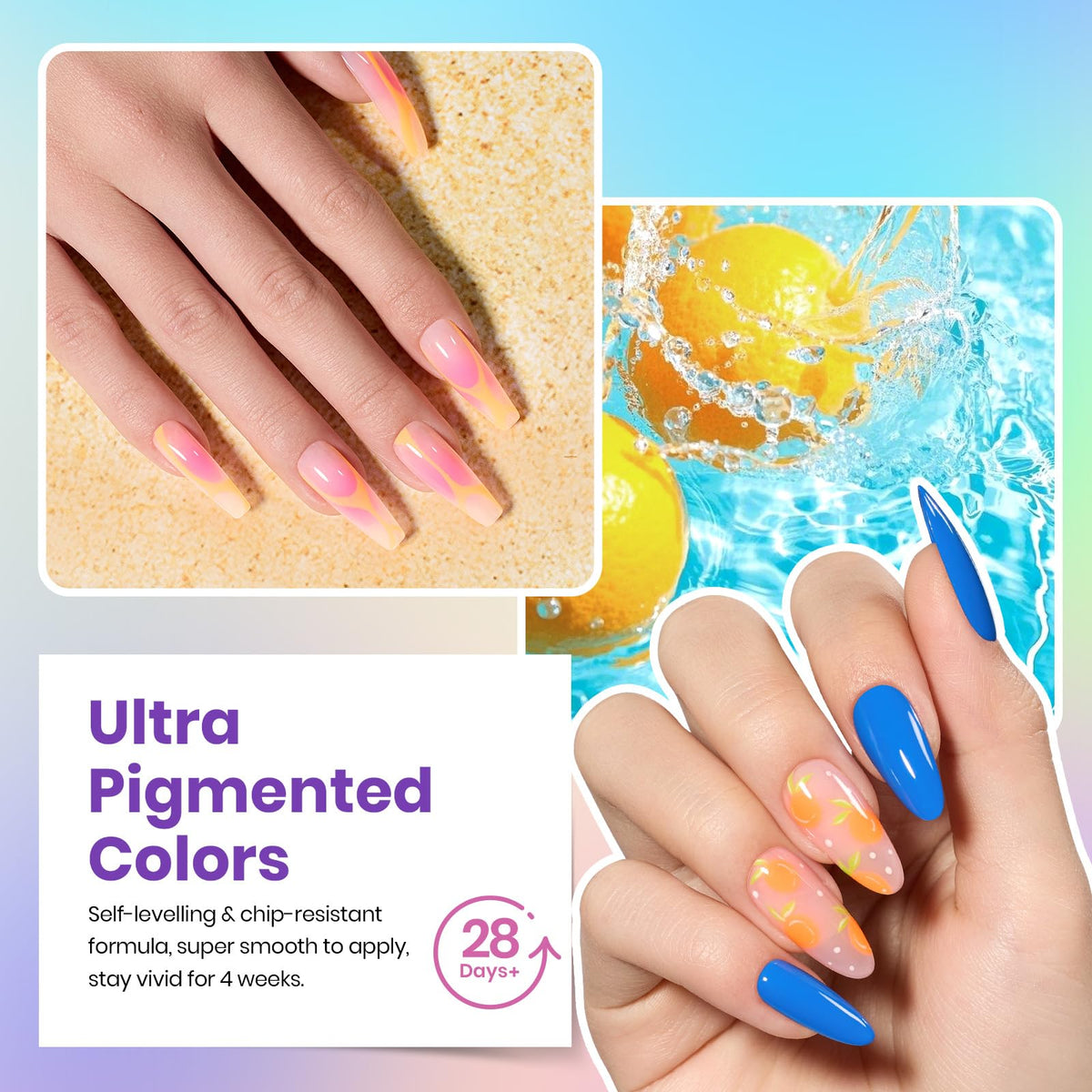 Beetles Gel Nail Polish Set, 63 PCS 55 Colors Gel Polish Kit with Base Coat