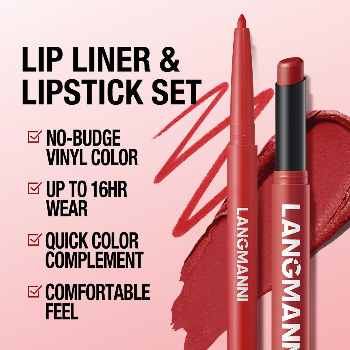 12Pcs Matte Liquid Lipstick and Lip Liner Set, Lip Makeup Combo (Set A)