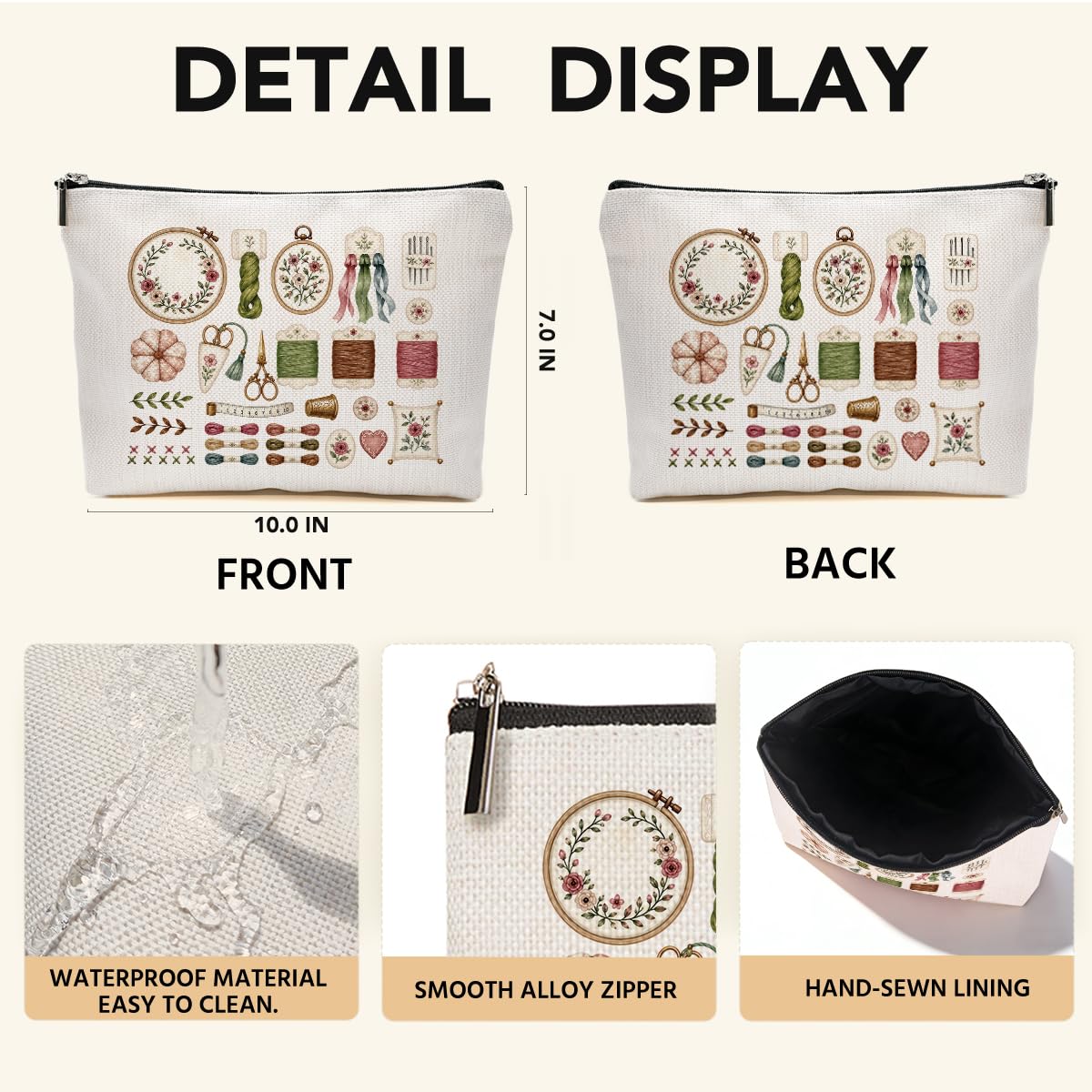 Funny Poisons Makeup Bag, Witchy Gifts Cosmetic Bag Travel Toiletry Bags