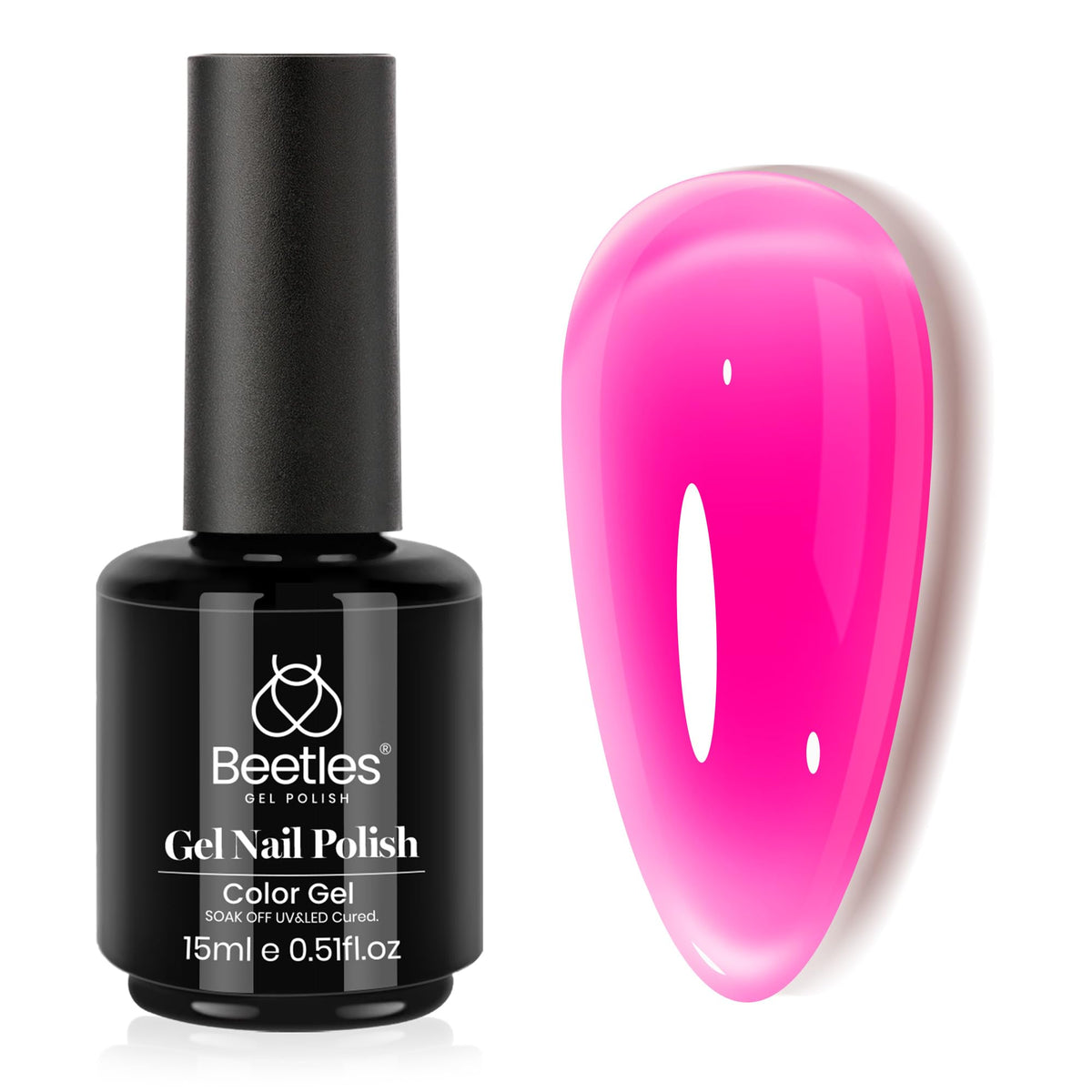 Beetles White Gel Nail Polish, 1pc 15ml White Gel Polish