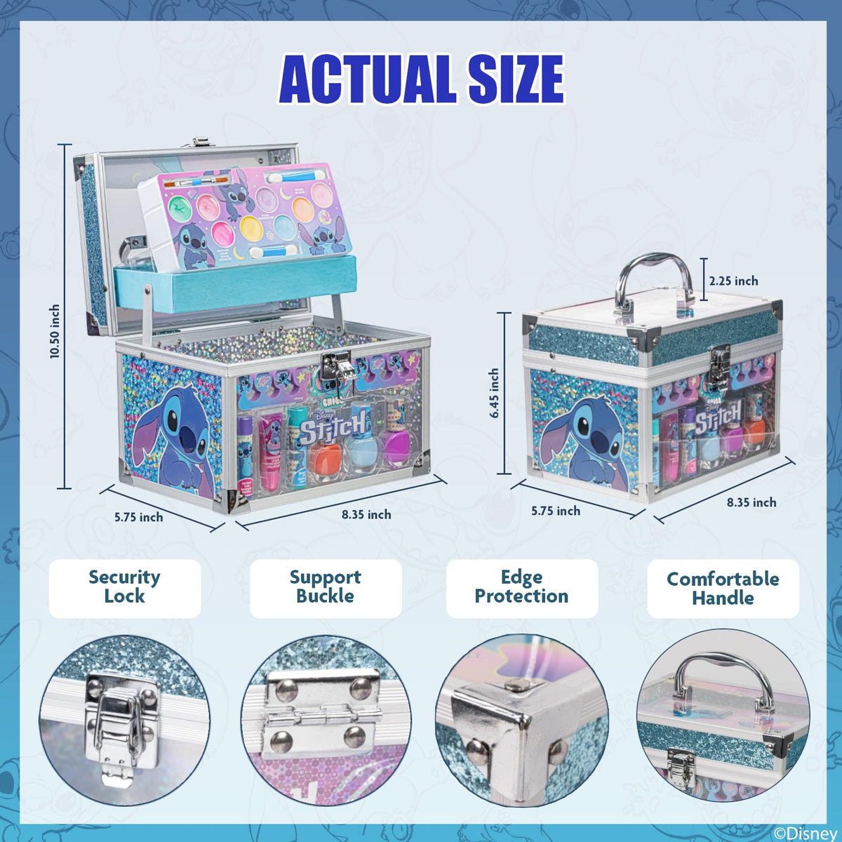 Hello Kitty Train Case Beauty Set with Washable Makeup, Ages 3+