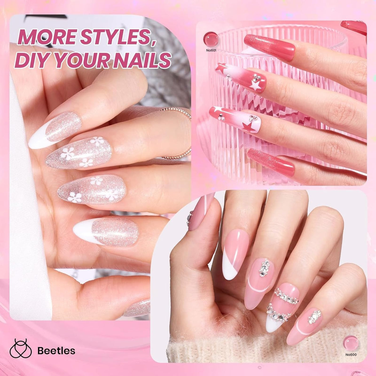 Beetles Cat Eye Gel Nail Polish Set, 36 Colors Magnetic Fall Gel Polish Kit