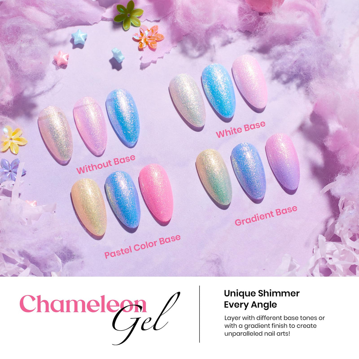 Beetles Gel Nail Polish Kit with U V Light - 80Pcs 55 Colors Gel Nail Kit