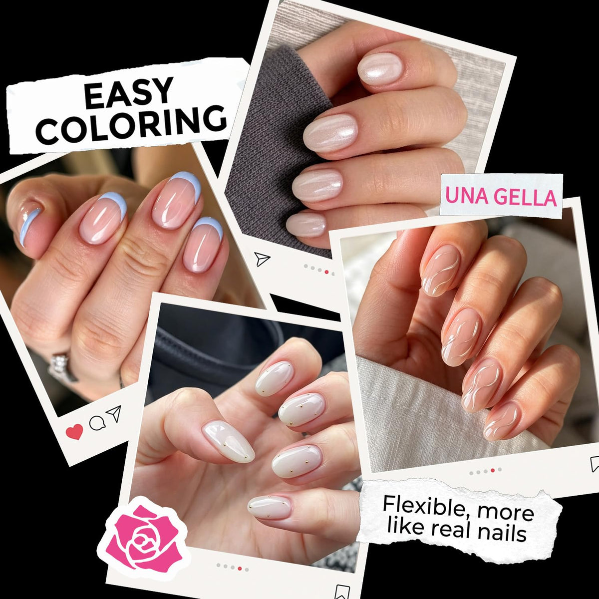 UNA GELLA Solid Nail Glue Super Strong for Press On Nails & Nail Tips 15g