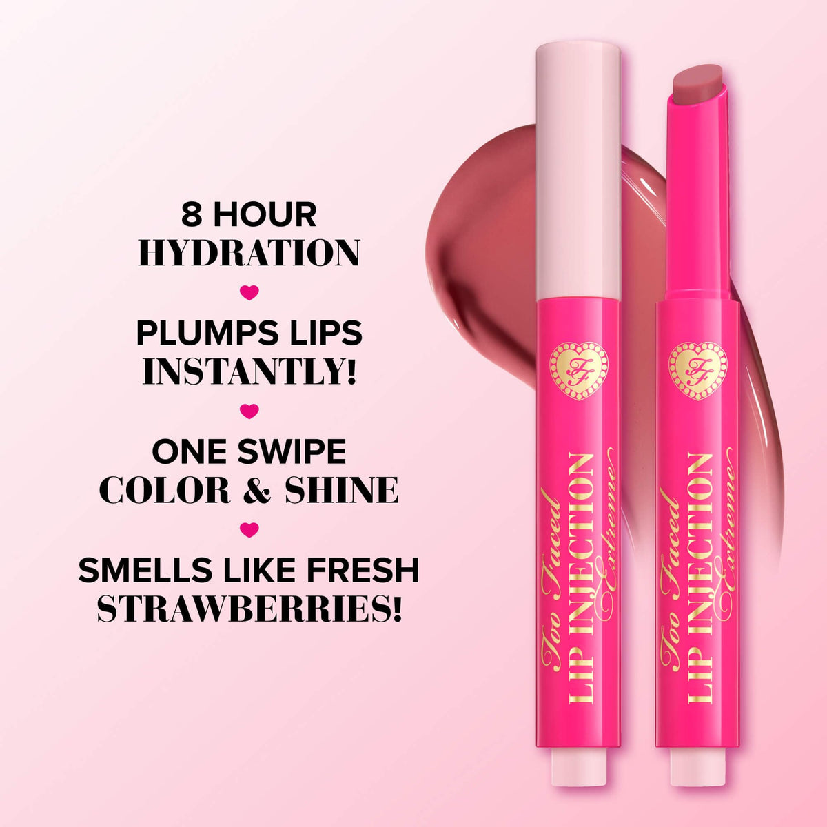 Too Faced Lip Injection Lip Plumper | Hydrating Lip Gloss for Fuller-Looking Lips | Original, Maximum Plump, Cooling Gloss & Plumping Click Formulas