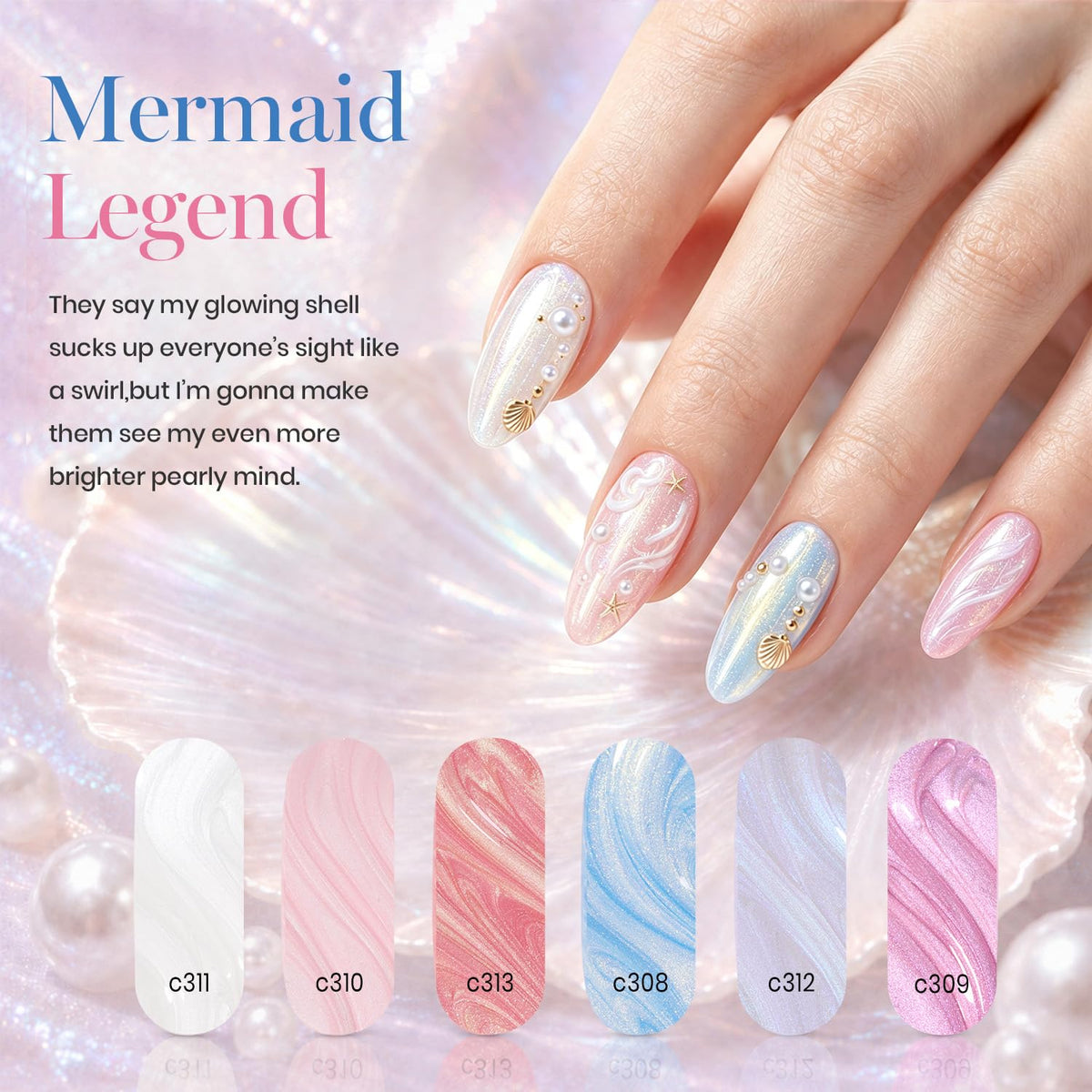 beetles Gel Polish Whispers of Love Jelly Gel Nail Polish Set, 6 Colors