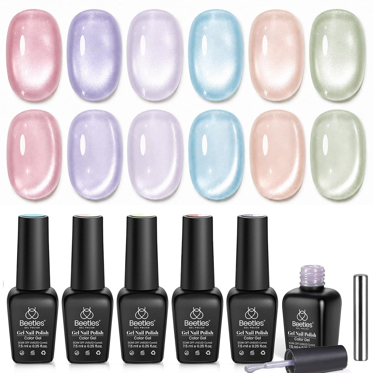 beetles Gel Polish Whispers of Love Jelly Gel Nail Polish Set, 6 Colors