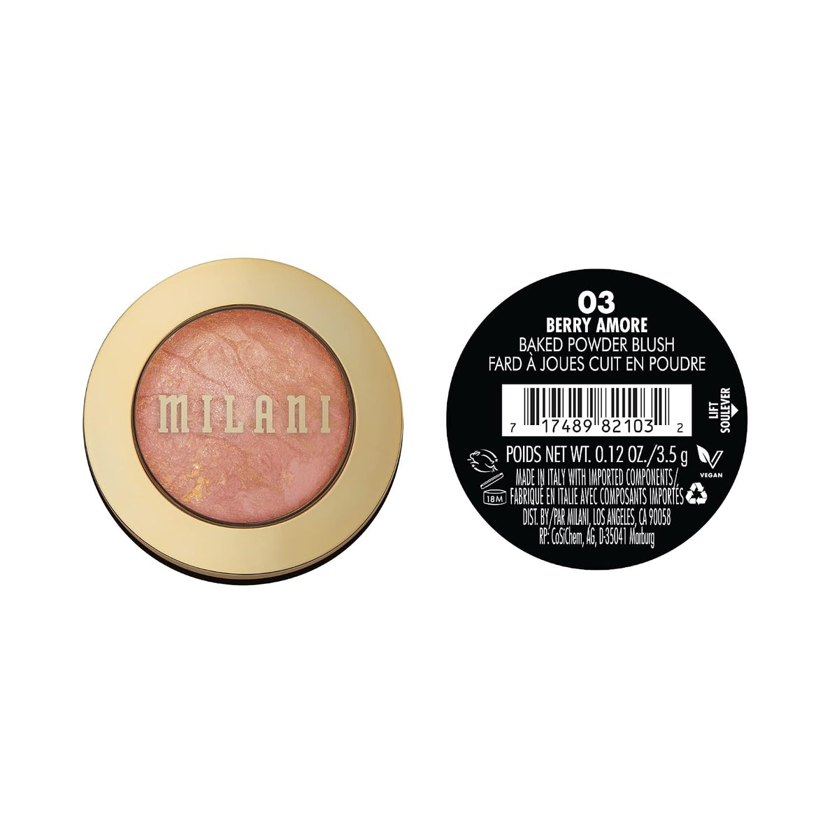 Milani Baked Blush, Makeup Powder Blush for Cheeks - Luminoso