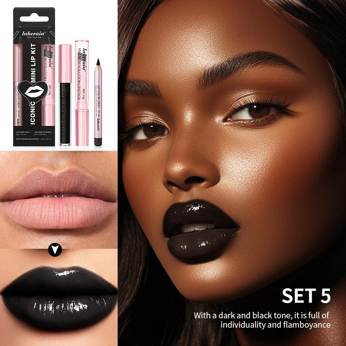 12Pcs Matte Liquid Lipstick and Lip Liner Set, Lip Makeup Combo (Set A)