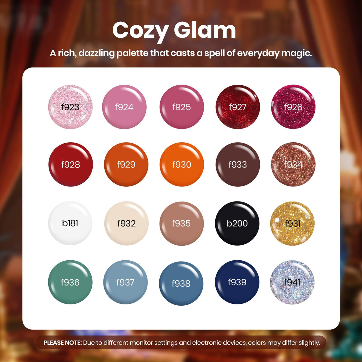 Beetles Cat Eye Gel Nail Polish Set, 36 Colors Magnetic Fall Gel Polish Kit