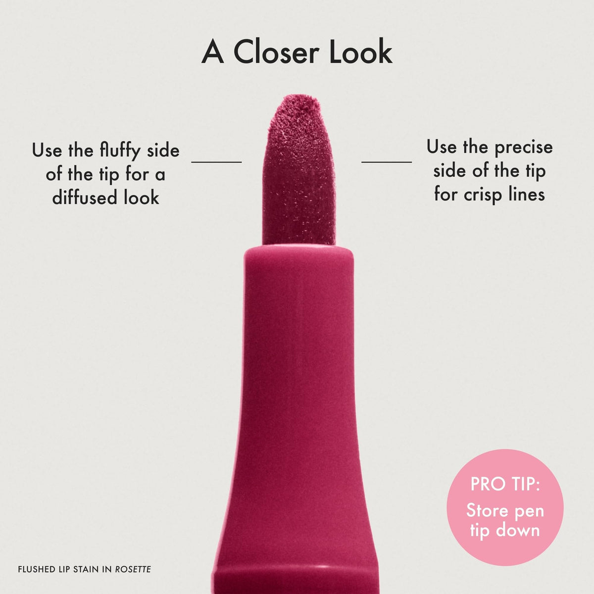 Summer Fridays Flushed Lip Stain Liner, 12hr Wear & Transfer-Proof, Rosette