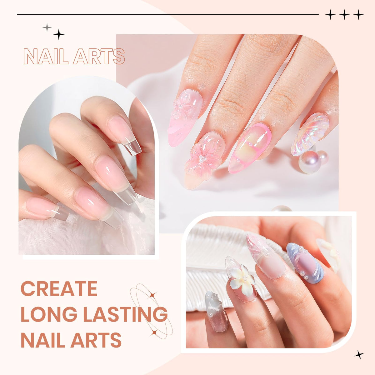 3D Gel for Nail Art, Clear 3d Sculpting Gel for Nail Art