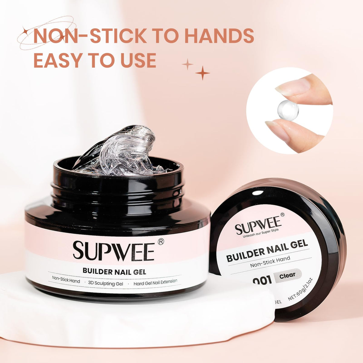 3D Gel for Nail Art, Clear 3d Sculpting Gel for Nail Art
