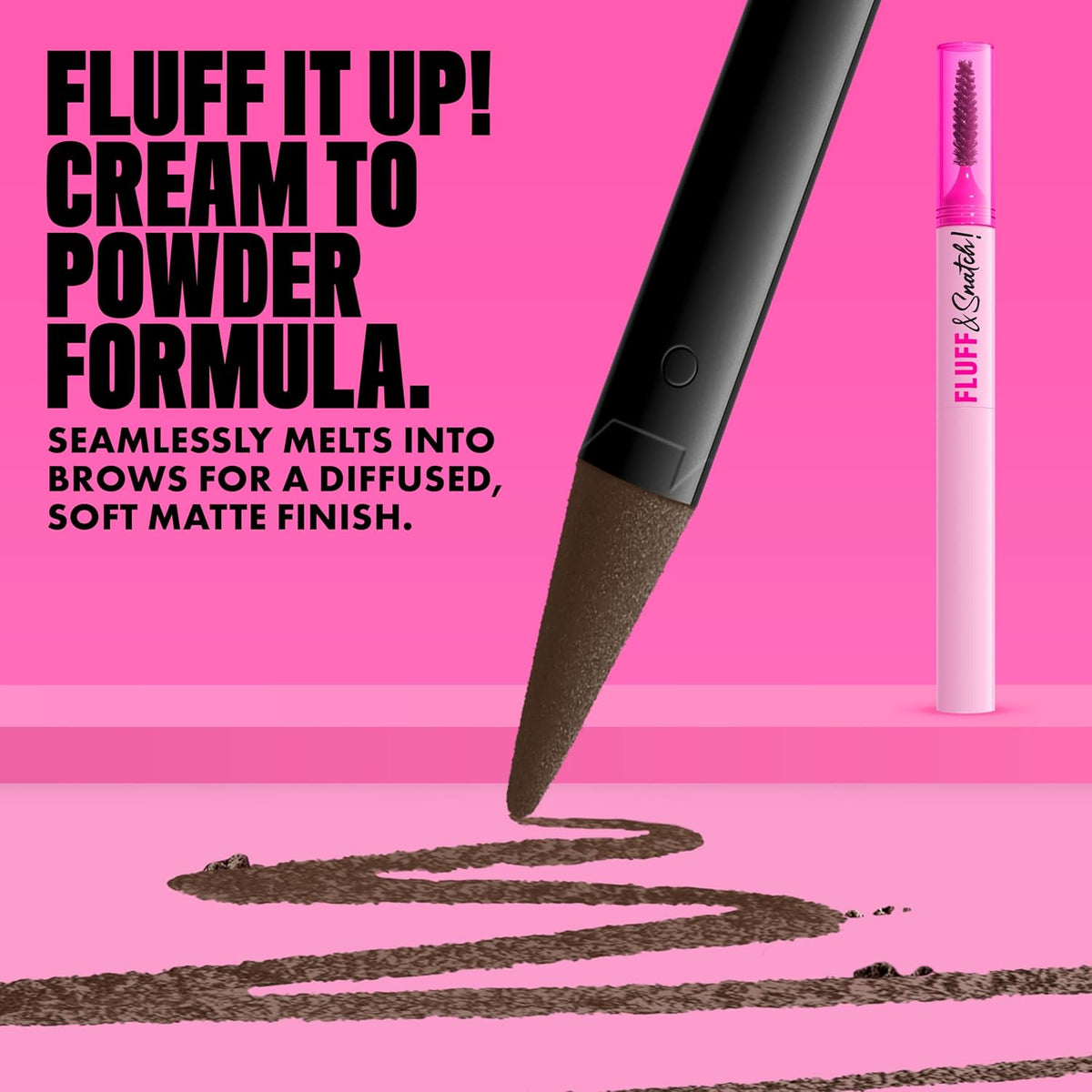 NYX PROFESSIONAL MAKEUP Fluff & Snatch Brow Powder Pen, Cream To Powder Eyebrow Pen For Soft, Defined Brows, Smudge and Transfer-Resistant Formula - Espresso