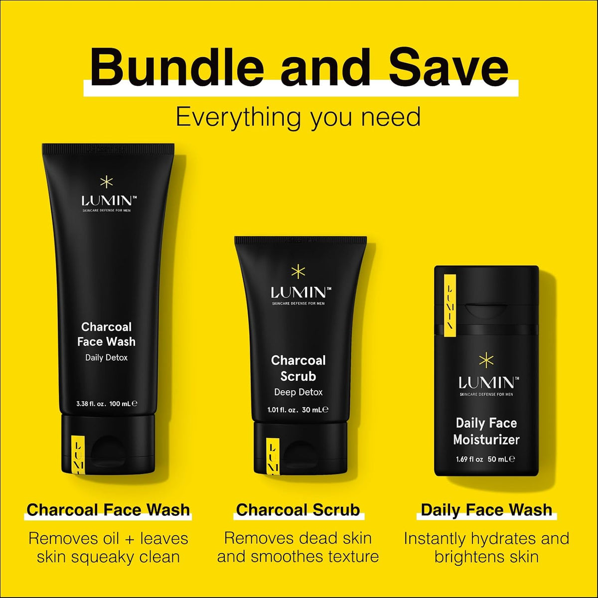 Lumin Smooth Operator Skincare Kit for Men | Face Wash Scrub & Moisturizer