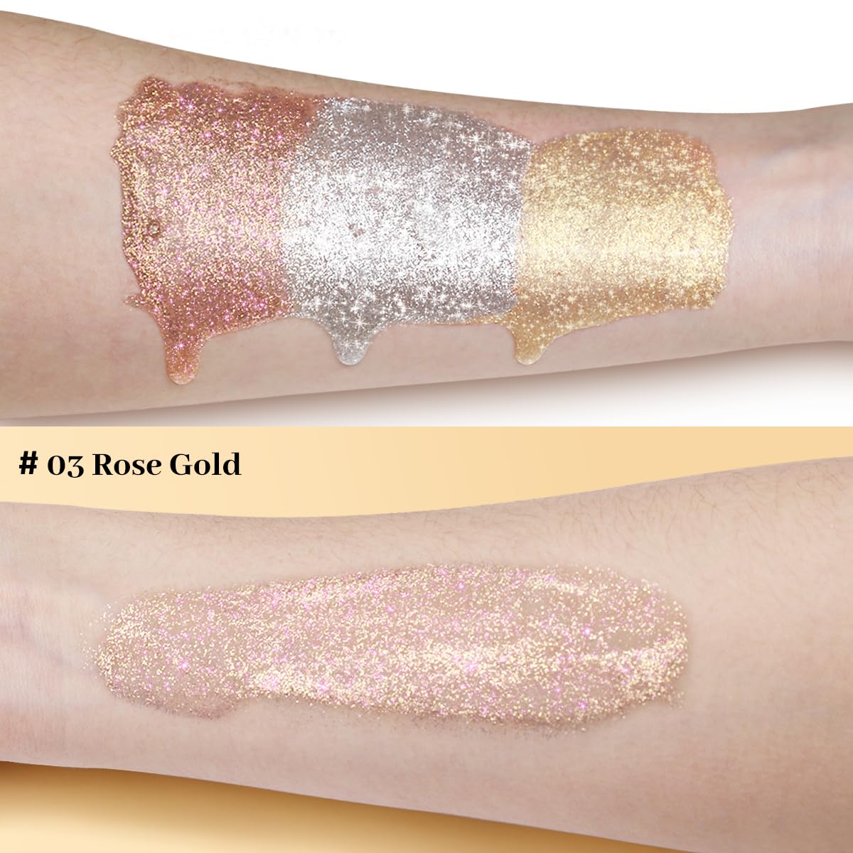 UCANBE Body Glitter Drops, Hydrating Shimmer for Face Glow