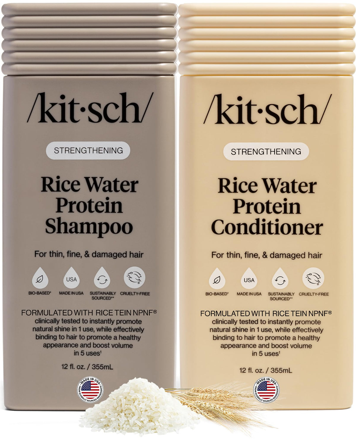 Kitsch Rosemary & Biotin Shampoo and Conditioner Set – Made in USA