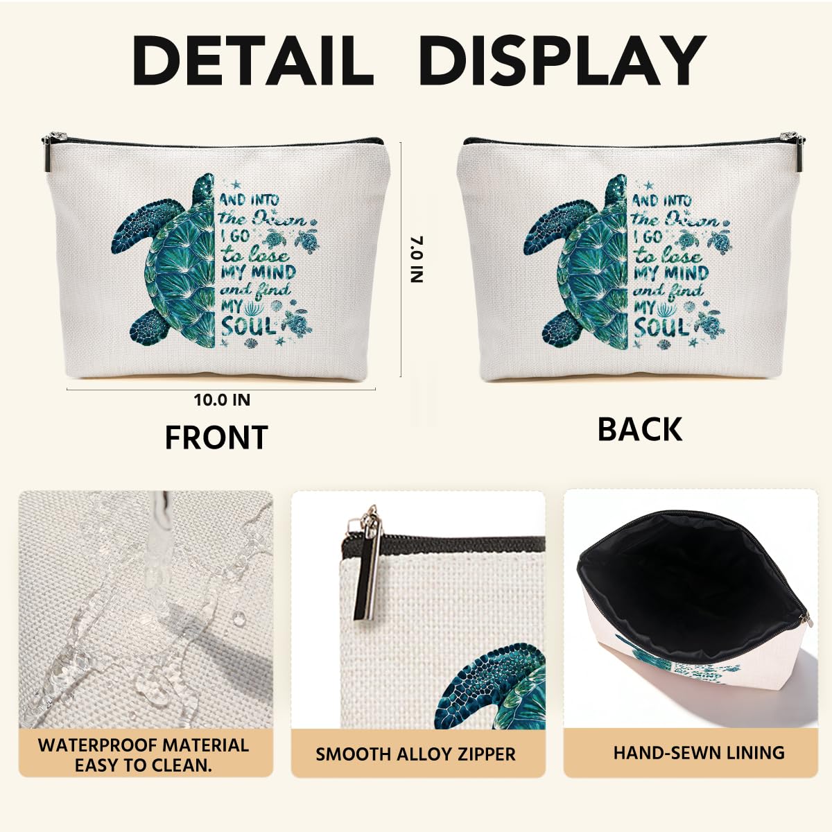 Funny Poisons Makeup Bag, Witchy Gifts Cosmetic Bag Travel Toiletry Bags