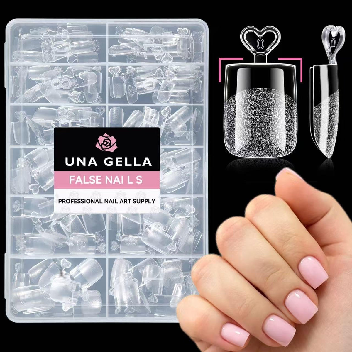 UNA GELLA Solid Nail Glue Super Strong for Press On Nails & Nail Tips 15g
