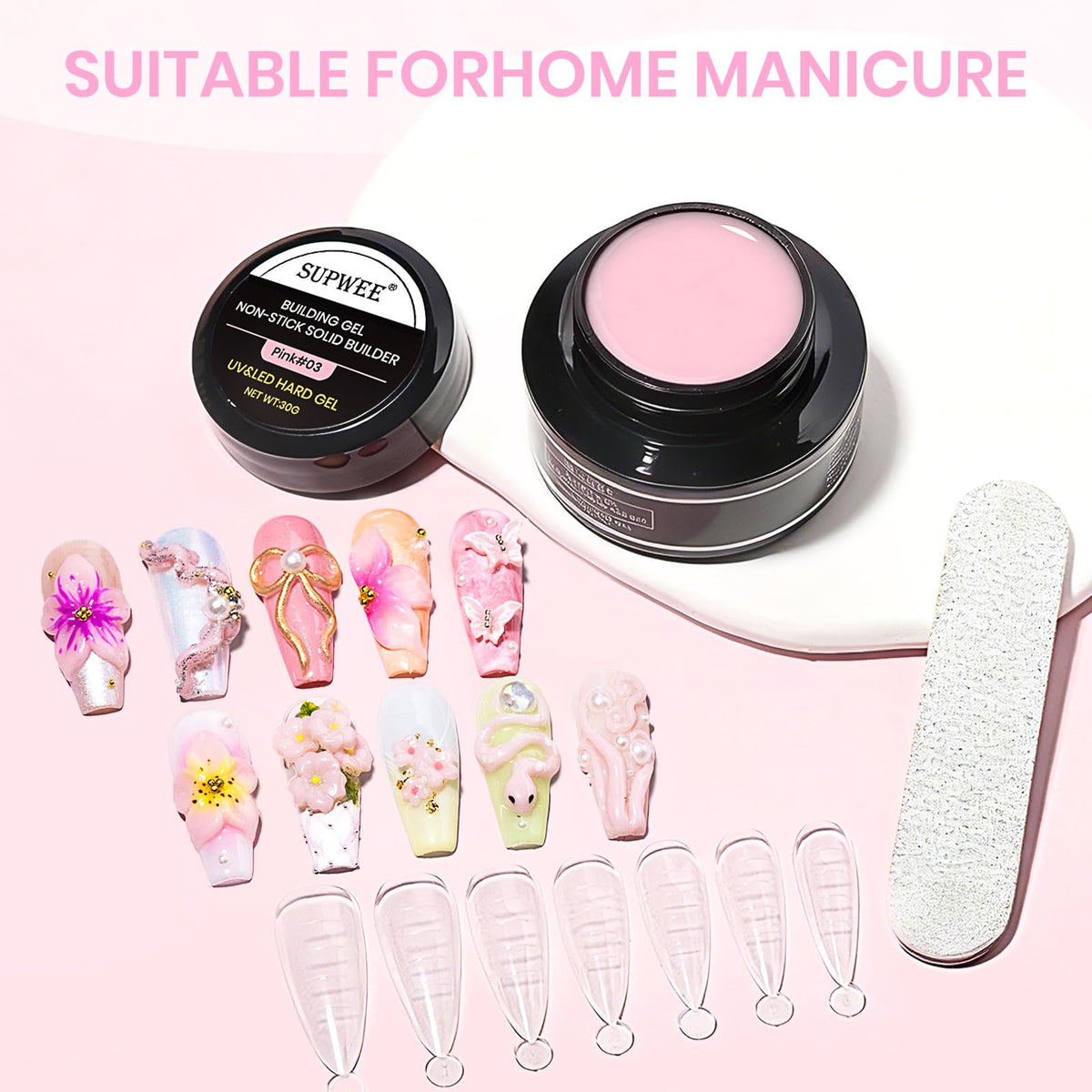 3D Gel for Nail Art, Clear 3d Sculpting Gel for Nail Art