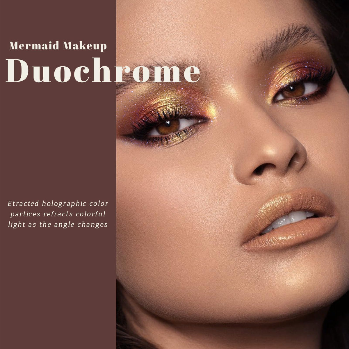 Noerrors Duochrome Plum Mauve Green Blue Glitter Eyeshadow Palette, Holographic Chameleon Rich Color Shimmer Metallic Eye Shadow, Color Shift Sparkle Iridescent Eye Brightener Fairy Makeup for Rave#02