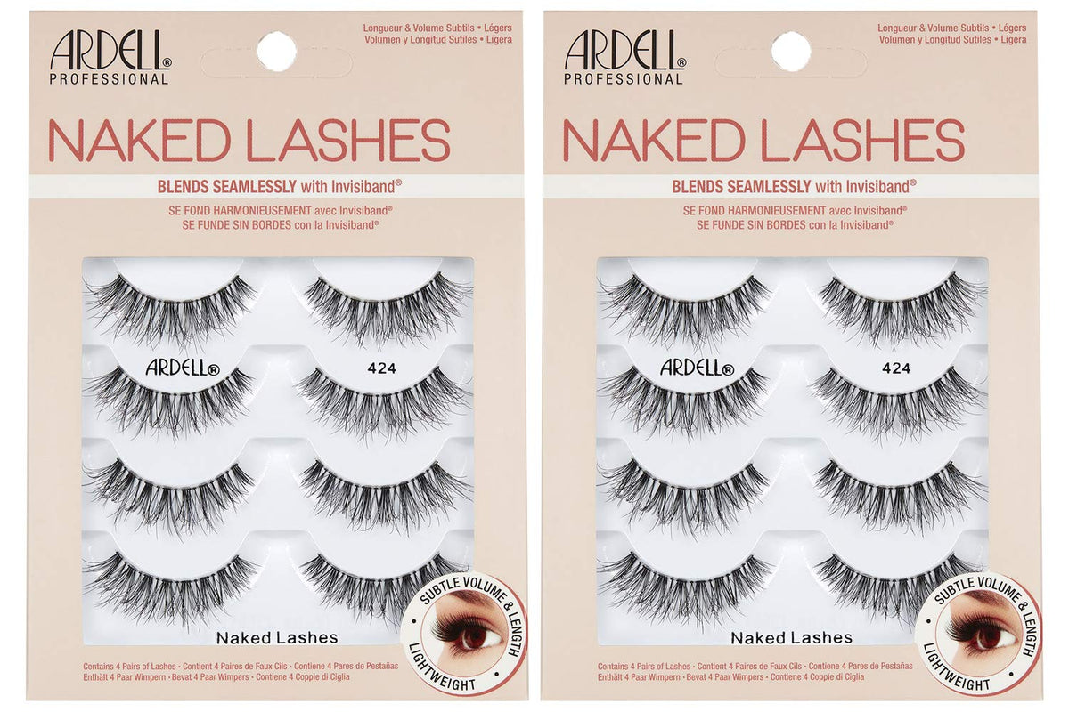 Ardell Naked Lashes 421 Subtle Volume Natural Look False Eyelashes, 4 Pairs