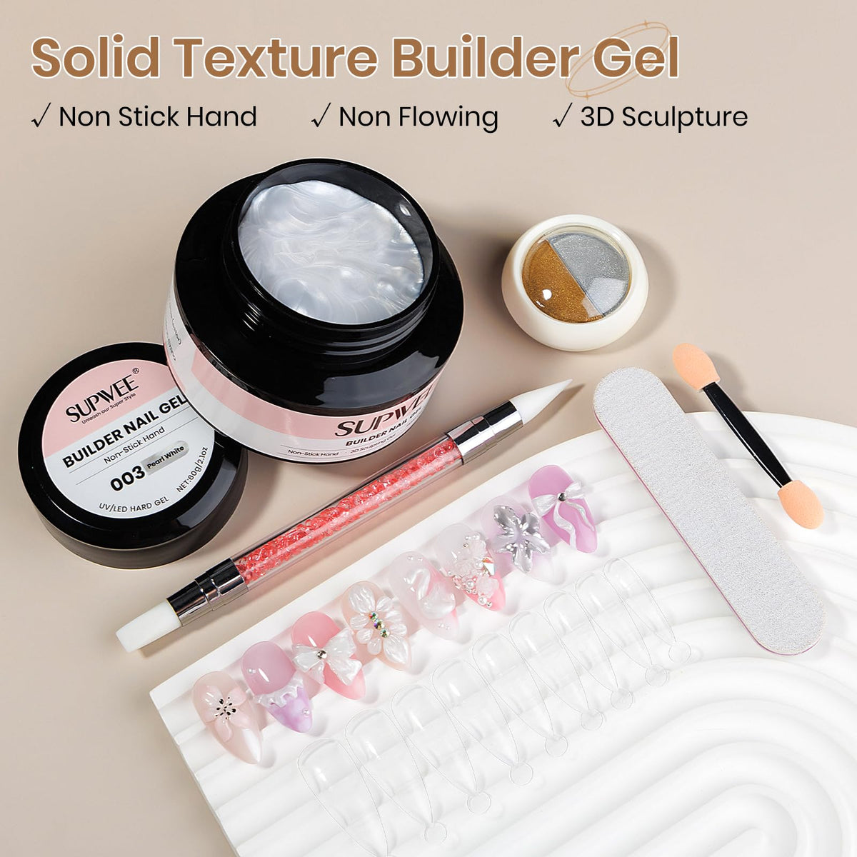 3D Gel for Nail Art, Clear 3d Sculpting Gel for Nail Art