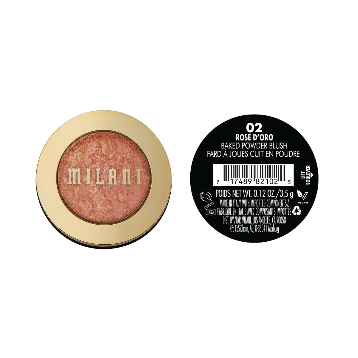 Milani Baked Blush, Makeup Powder Blush for Cheeks - Luminoso