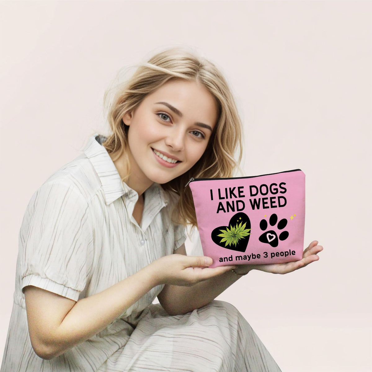 Funny Quote Print Small Cosmetic Bag -1