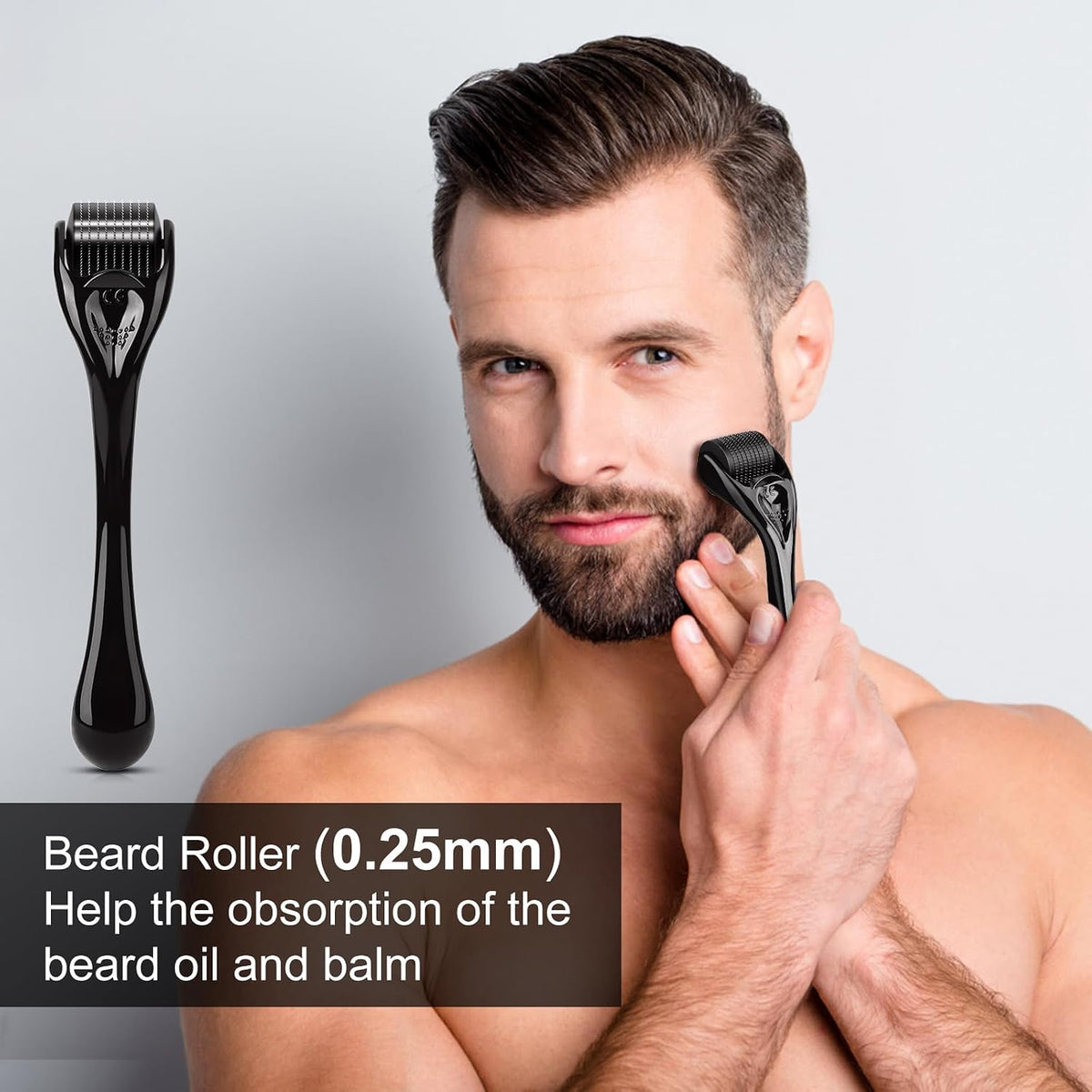 MALE GOD Beard Kit, Beard Growth Kit w/Natural Ingredients Beard Oil & Balm & Comb, Beard Growth Oil w/4X Thickening Biotin, Fathers Day | Chrismtas | Birthday Gifts for Men Him Husband Boyfriend Dad