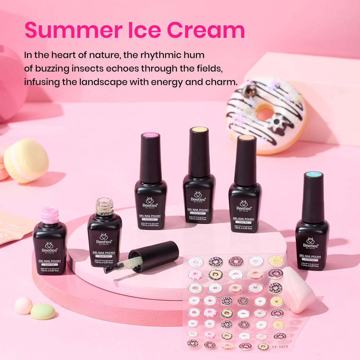 beetles Gel Polish Whispers of Love Jelly Gel Nail Polish Set, 6 Colors